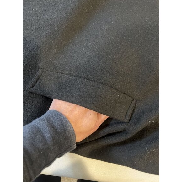 Ralph Lauren Over Coat Wool Blend Black Jacket 52 Long - Picture 4 of 7